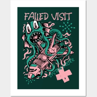 ALIEN CRASH by WOOF SHIRT Posters and Art